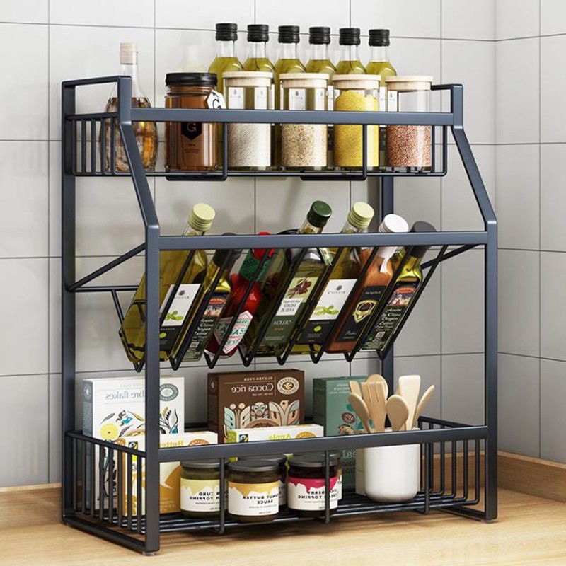 Kệ Gia Vị 3 Tầng, Kệ Để Đồ Nhà Bếp Sơn Tĩnh Điện