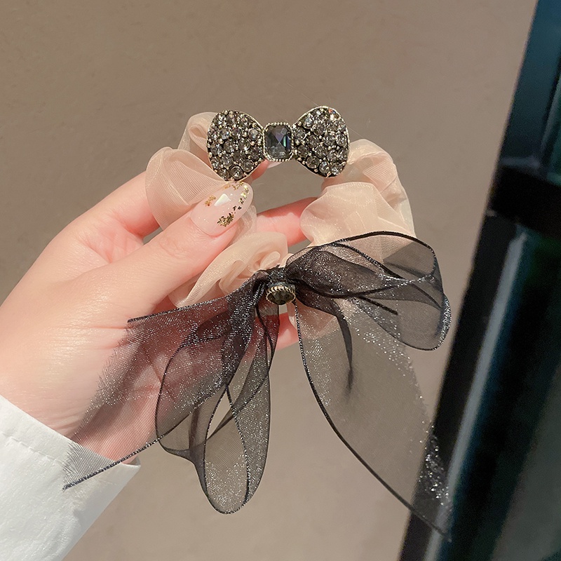 Dây Buộc Tóc Cao Su Đính Đá Phong Cách Hàn Quốc Cho Nữ