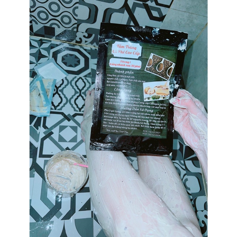 Tắm trắng cà phê cao cấp 3 trong 1 giúp trắng da, mịn da , tẩy tế bào chết da, mờ thâm - tinastore29
