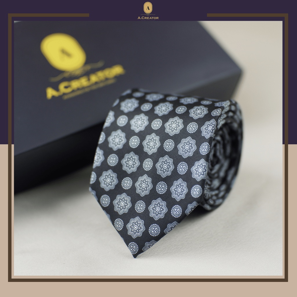 Cà Vạt Geometric Bằng Lụa Phiên Bản 7cm Các Loại