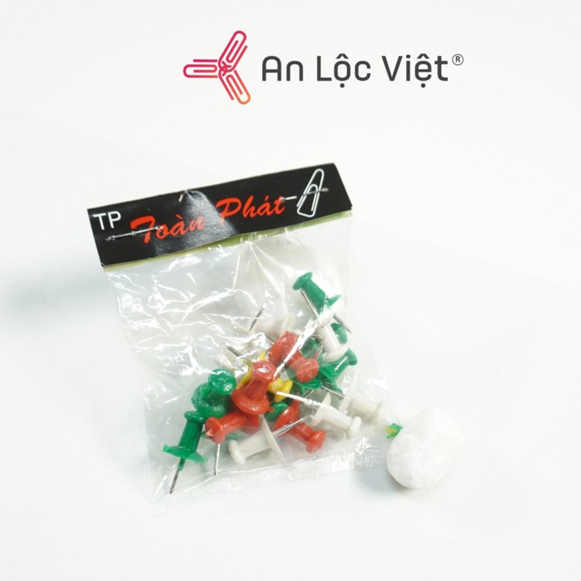 Set 2 bịch Đinh ghim bảng nhung nhiều màu
