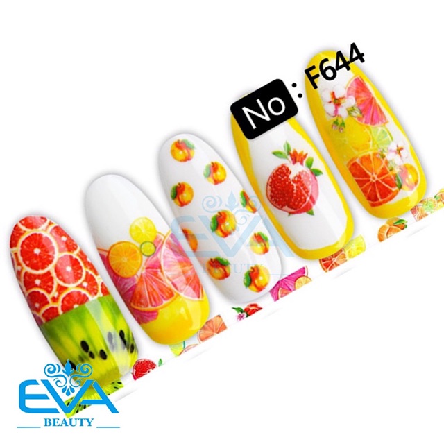 Miếng Dán Móng Tay 3D NAIL Sticker Trang Trí Hình Trái Cây Hello Summer F644