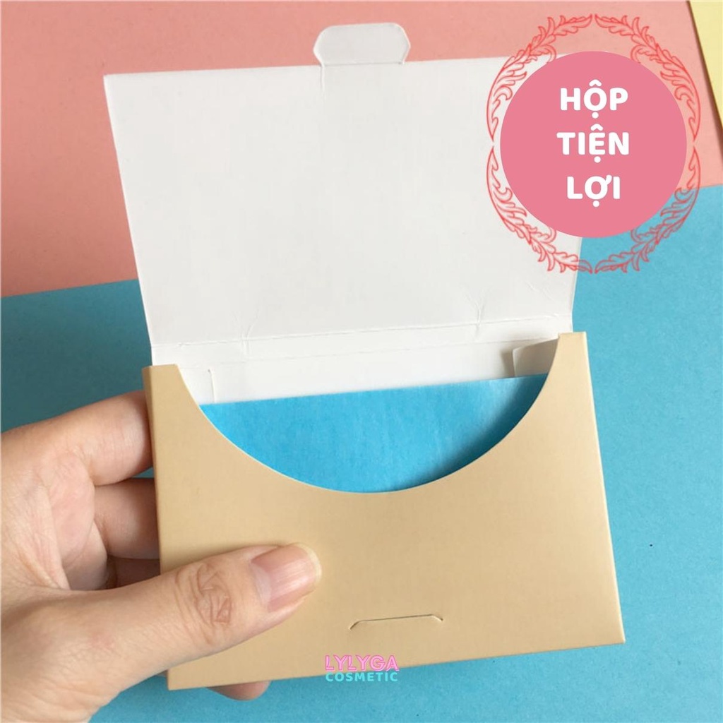 Giấy thấm dầu thấm mồ hôi Hộp 50 Miếng Nội Địa Trung kiểm soát dầu thừa hút dầu trên da hiệu quả DC08