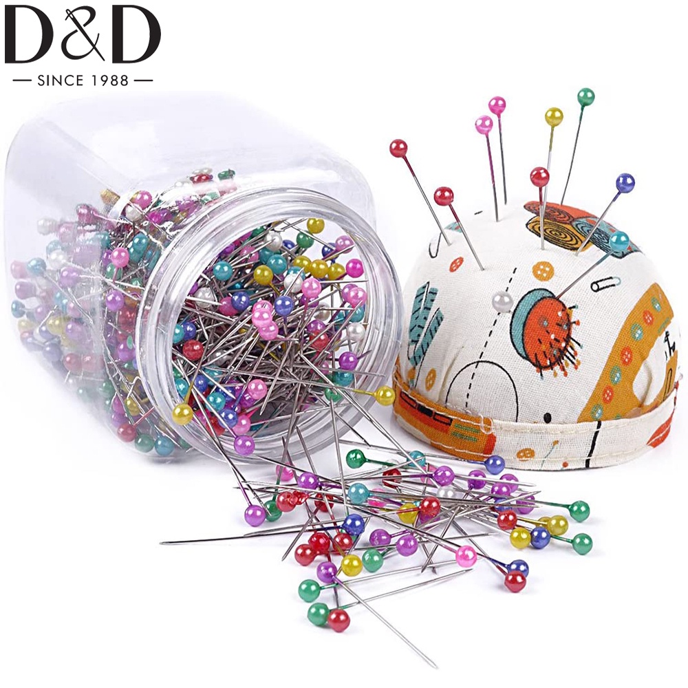 Set 500 Kim Ghim Đầu Ngọc Trai Dùng May Vá Quần Áo Tiện Dụng