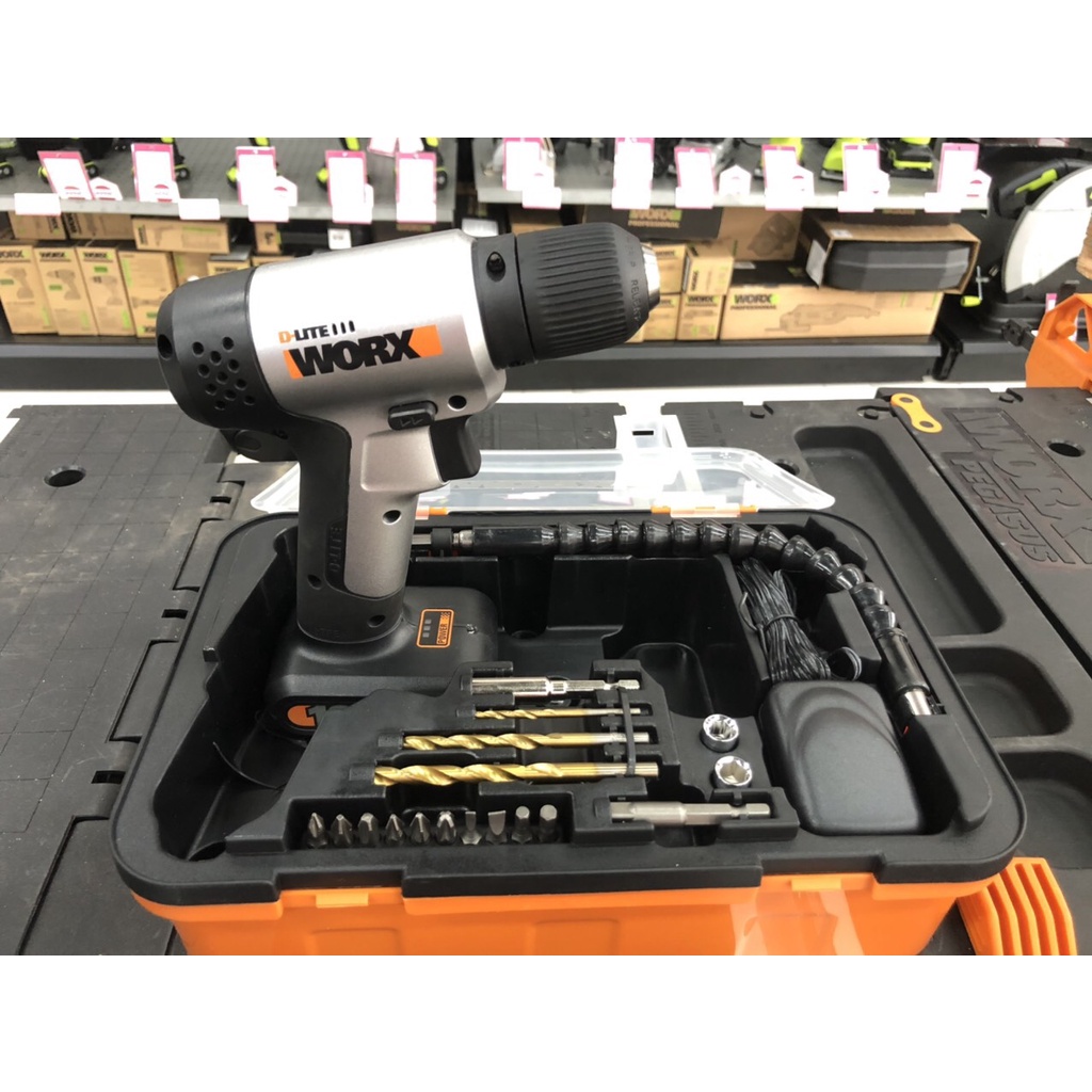 Chính hãng - Máy khoan vặn vít dùng pin Li-ion 12V - 15Nm Worx Orange WX104.2 / WU104