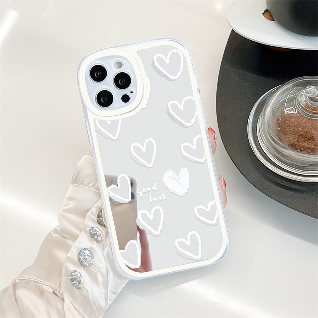 Ốp lưng iphone gương cạnh vuông tim love story 6/6plus/7/7plus/8/8plus/x/xs/11/12/13/pro/max/plus/promax-Sale HOT V3-3