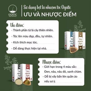 bột lá nhuộm tóc phủ bạc OGATIC - HÀNG MỚI NHẤT