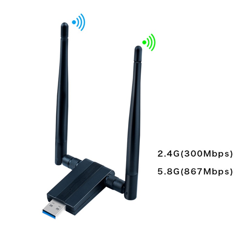 Usb WiFi Băng Tần Kép AC 1200Mbps 2.4G / 300Mbps / 5G / 867Mbps