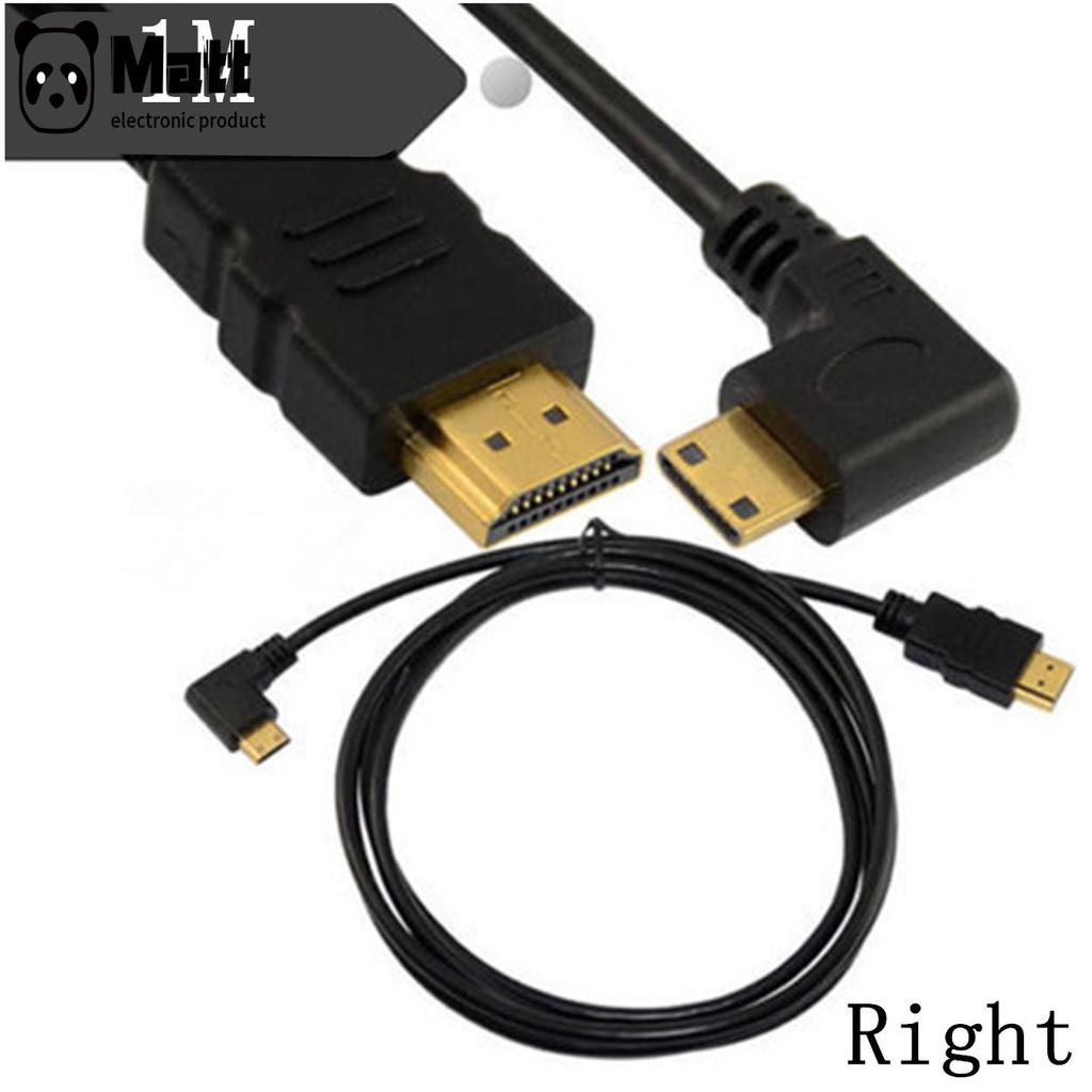 MATTCáp HDMI to mini hdmi mini HDMI Cáp chuyển đổi HDMI tiêu chuẩn Cáp HD Cáp khuỷu 90 độ