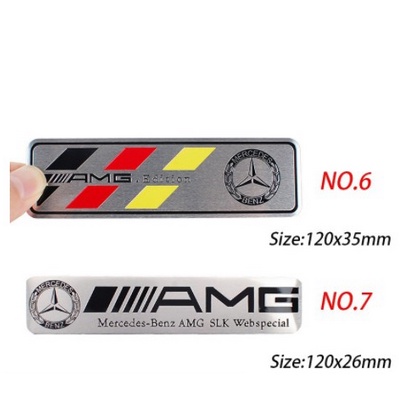 Decal kim loại dán trang trí thân xe hơi ô tô Mercedes Benz AMG Brabus  C180 C200 C250 C300 E200 E25
