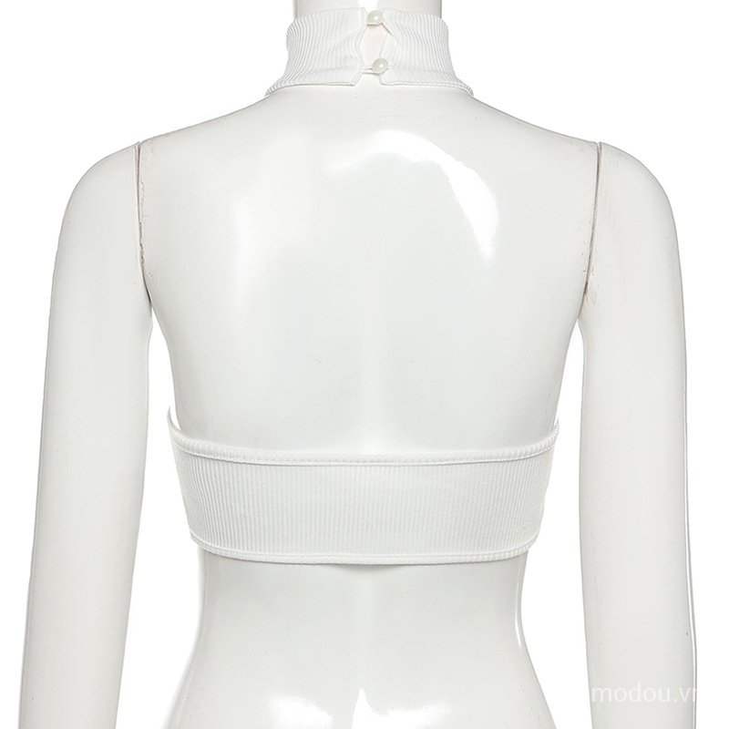Áo Tank Top Hở Vai Thiết Kế Lệch Tà Cá Tính Cho Nữ | BigBuy360 - bigbuy360.vn