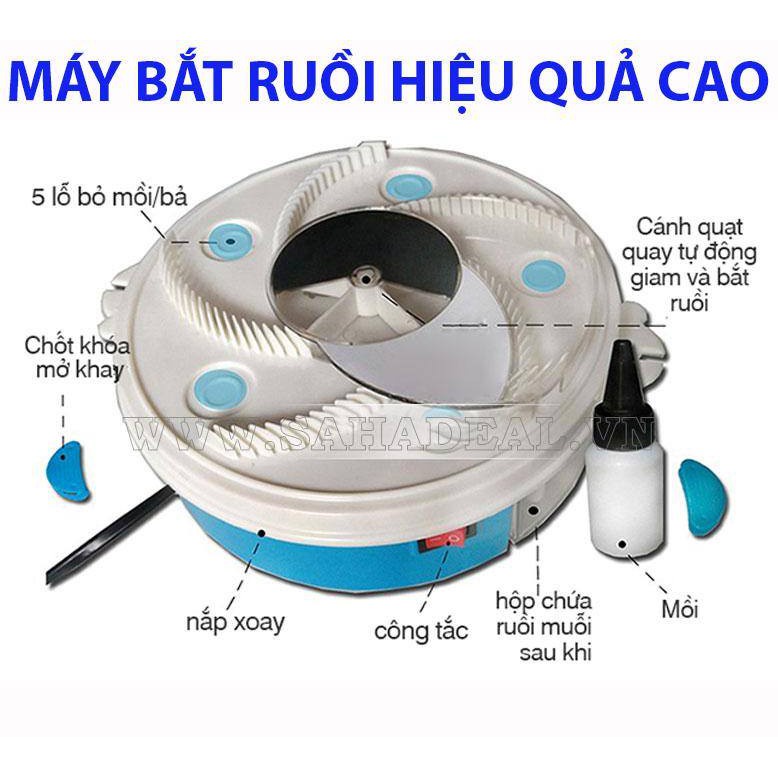 Máy Bắt Ruồi Tự Động Thông Minh - Máy Bẫy Ruồi Chạy Điện Không Dùng Hóa Chất