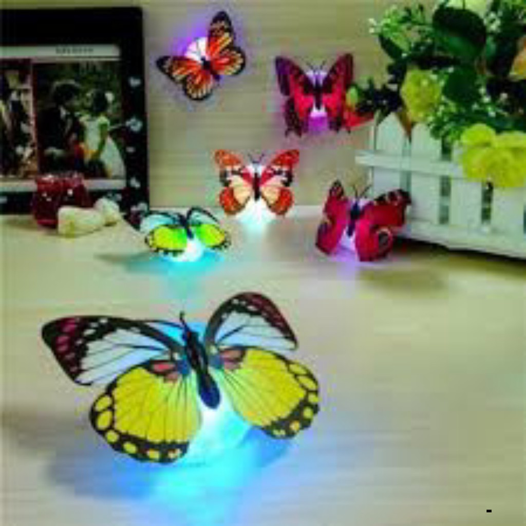 -BƯỚM PHÁT SÁNG TRANG TRÍ PHÒNG-Đèn ngủ bướm phát sáng trang trí tường-Đèn Led Bướm 3D Dán Tường Trang Trí
