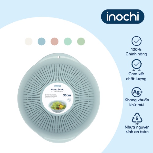 Bộ thau rổ cao cấp Inochi - Yoko 23/30/35cm (Nhiều màu)