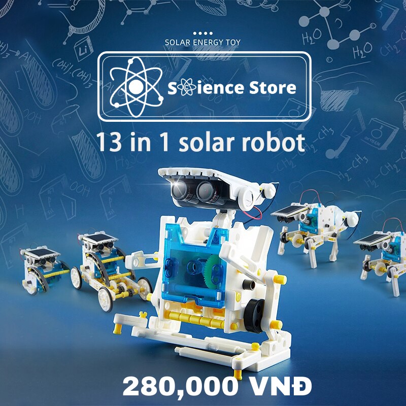 Bộ lắp ráp Robot năng lượng mặt trời 13 in 1 (Solar Educational Robot Kit)