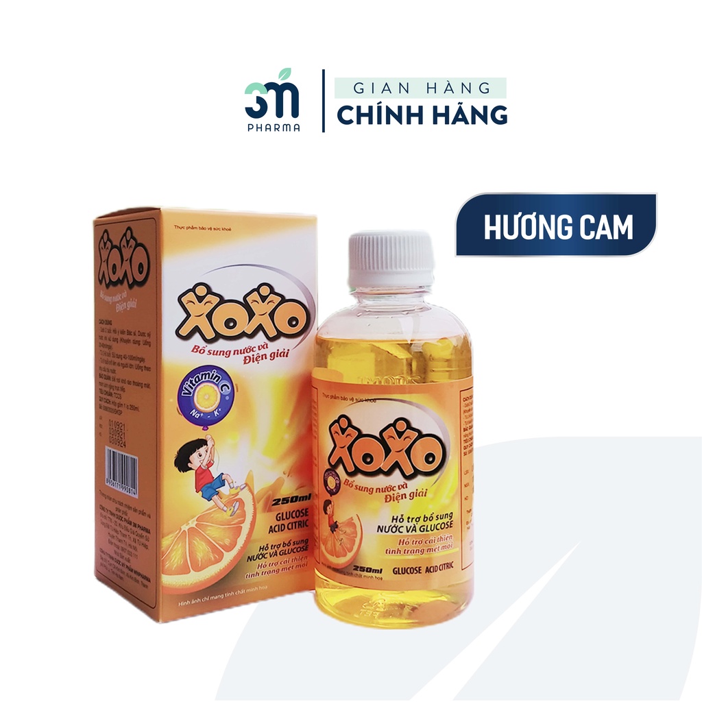 Nước Điện giải Xoxo Cam Nước Điện Giải Cho Bé Từ 2 tuổi lọ 250ml