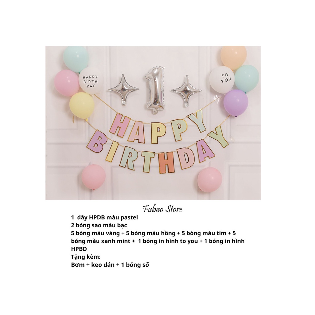 [RẺ VÔ ĐỊCH] Set trang trí sinh nhật cho bé, người lớn, party đơn giản Fubao Store