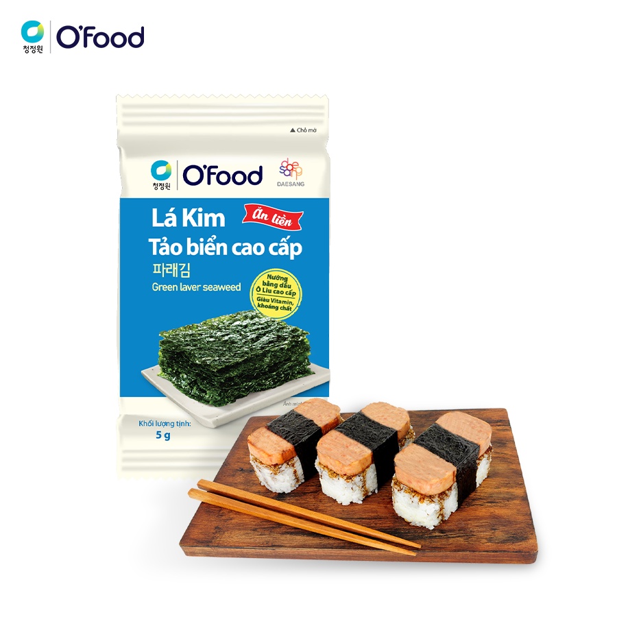 Lá kim tảo biển cao cấp O'food lốc 3 gói 5g