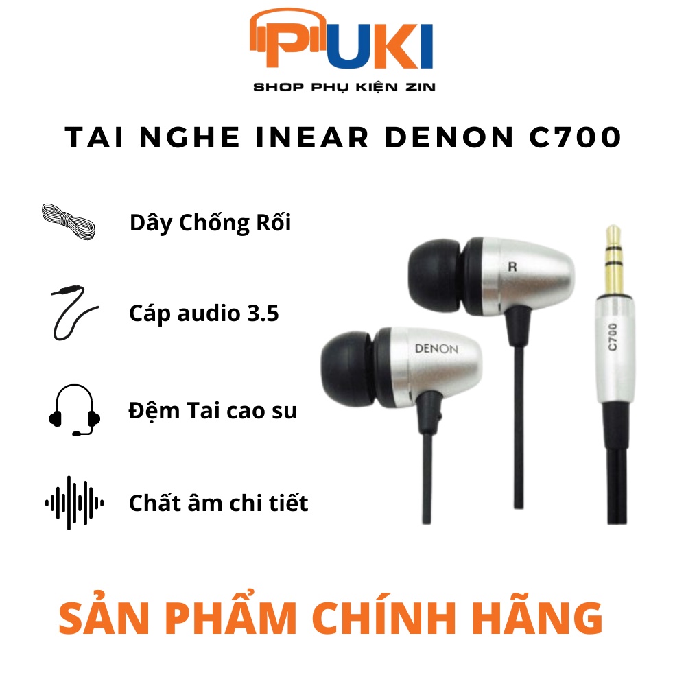 Tai nghe Denon C700 - Tai nghe nhét tai inear DENON C700 like new - | Nobox + tặng Kèm Hộp |