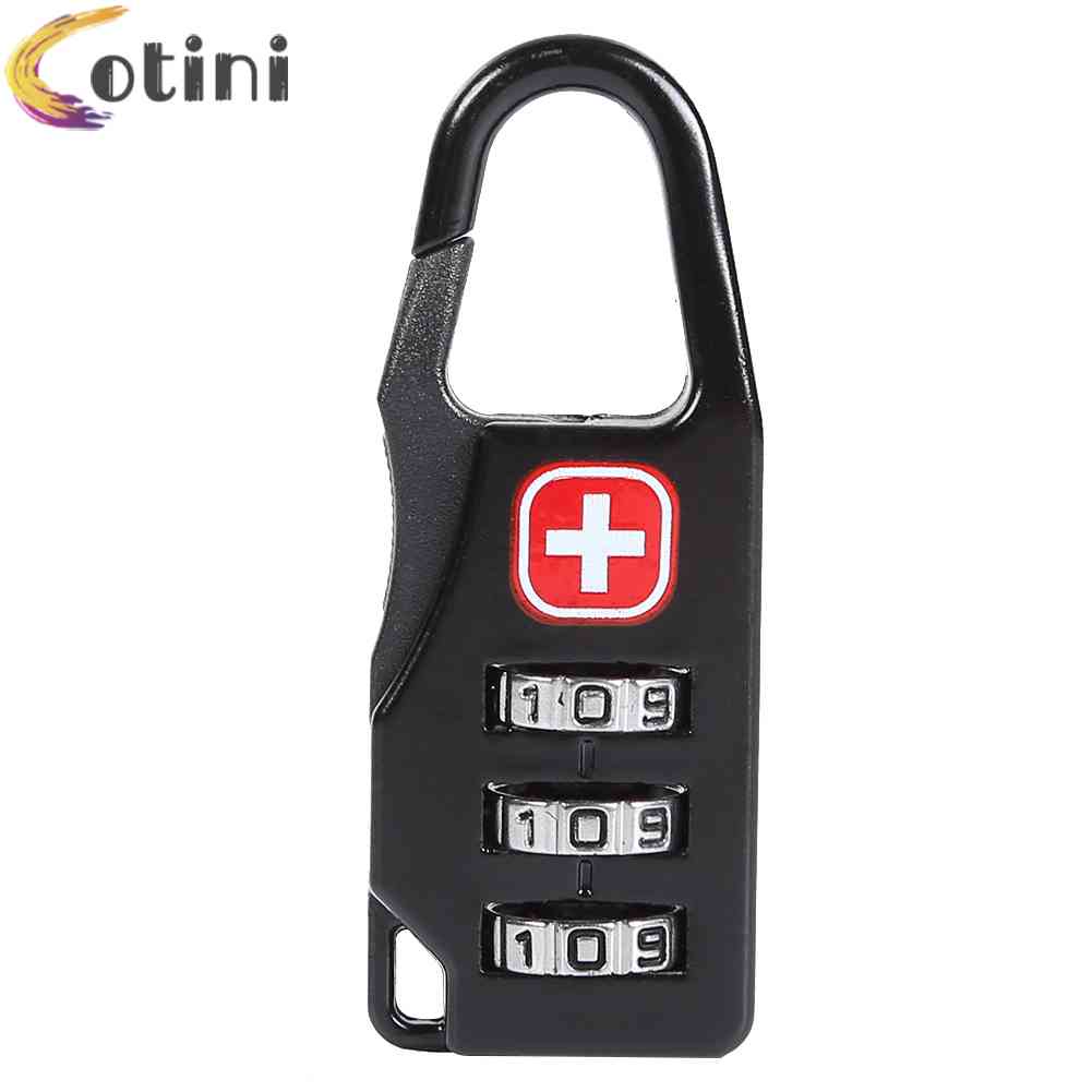 Ổ Khóa Mật Khẩu 3 Chữ Số Bằng Nhựa Cứng Và Hợp Kim Kẽm An Toàn Cho Hành Lý / Cửa Ra Vào
