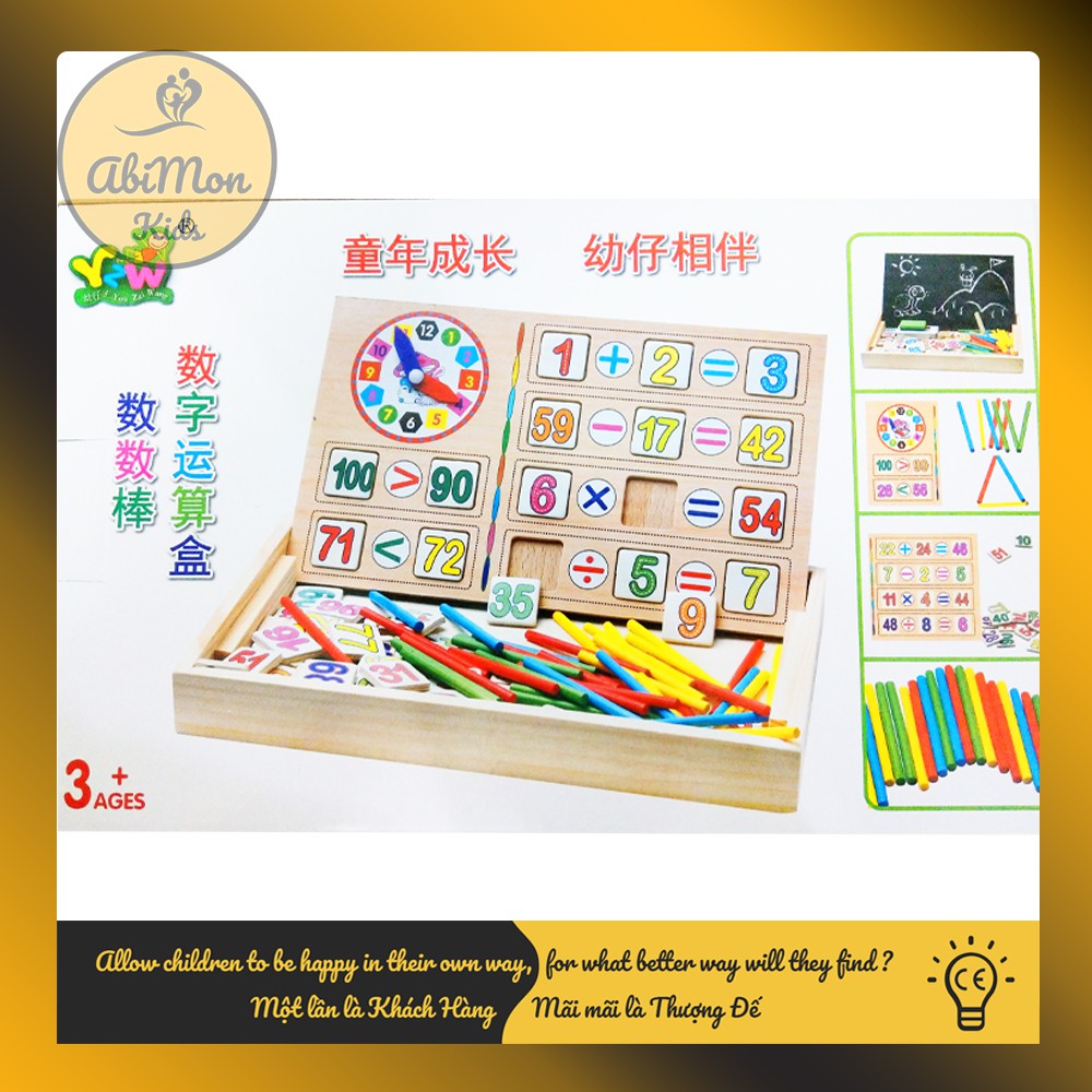 Hộp Gỗ Học Toán Cho Bé ☘️ Montessori cao cấp ✨ (Đồ chơi Gỗ - Đồ chơi Giáo Dục - An toàn - Thông minh)