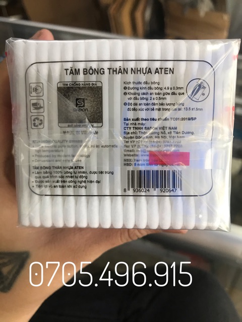 Bông tăm y tế Aten ( Bịch 12 gói )