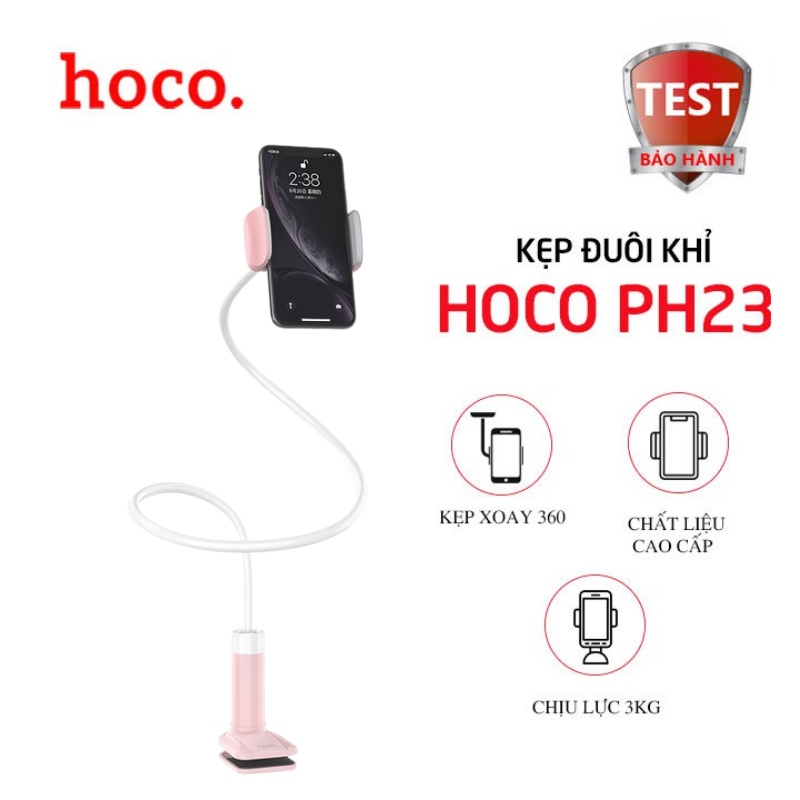 Giá Đỡ Kẹp Điện Thoại Đuôi Khỉ Hoco PH23 Chất Liệu ABS Áp Dụng Cho Điện Thoại Di Động, Máy Tính Bảng 4.5-6.5 Inch