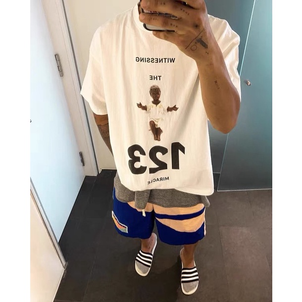 RRR123 old short-sleeved Vintage tee high street loose American casual couple T-shirt