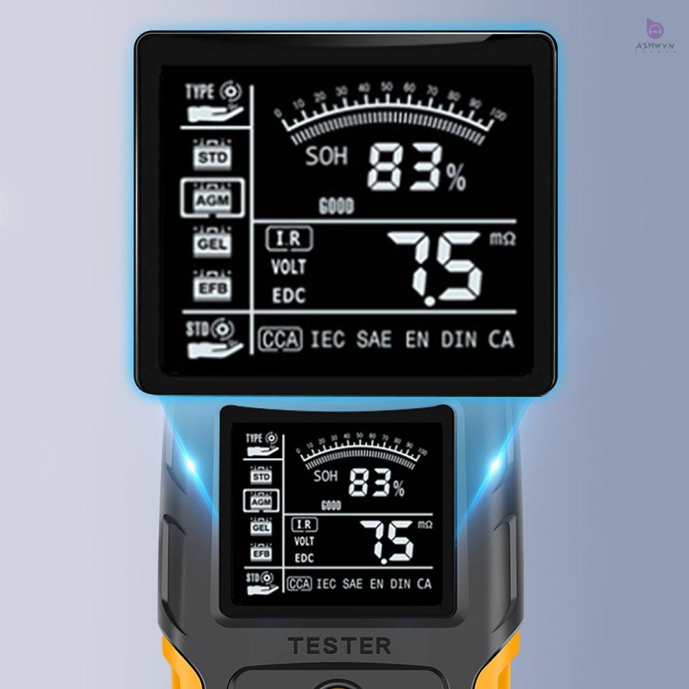 Thiết Bị Phân Tích Ắc Quy 12V / 24V Màn Hình LCD Kỹ Thuật Số Cho Xe Hơi Xe Tải Xe Máy