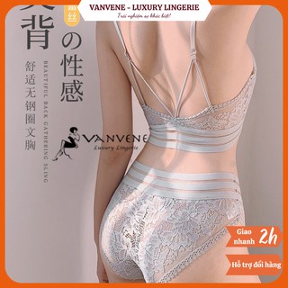 ÁO BRA REN SEXY VANVENE ĐỆM RỜI NÂNG NGỰC TỰ NHIÊN DÂY LƯNG CÁCH ĐIỆU FREE SIZE 40-60KG CHẤT REN MỀM MỊN KHÔNG XÙ A950