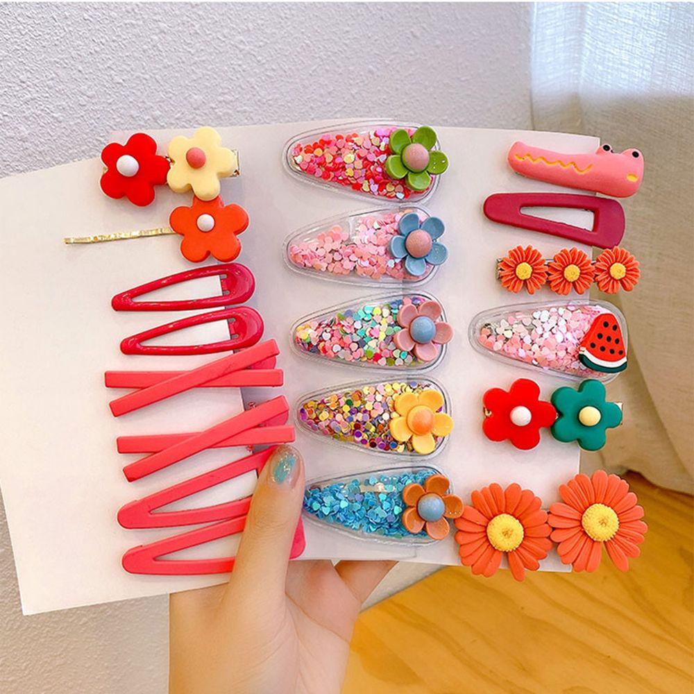 1 Bộ Kẹp Tóc Cao Su Đáng Yêu Cho Bé Gái
