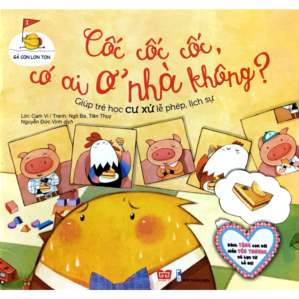 Sách - Gà con lon ton - cốc cốc cốc, có ai ở nhà không? (Giúp trẻ học cư xử lễ phép, lịch sự)