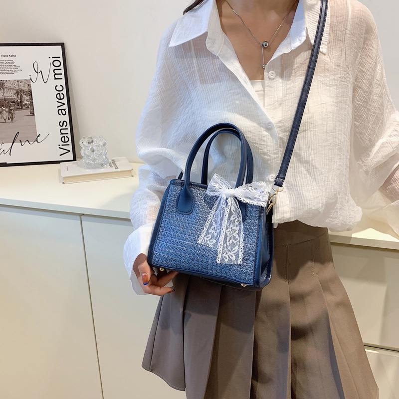 Túi Đeo Chéo Hình Vuông Cỡ Nhỏ Đính Nơ Ren Thời Trang 2022 Cho Nữ