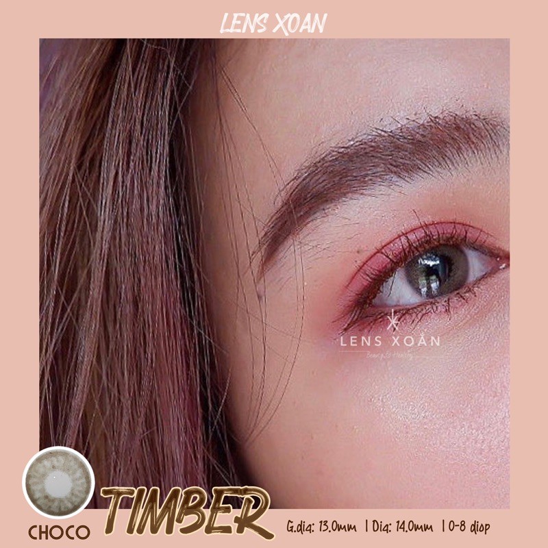 ÁP TRÒNG TIMBER CHOCO ( LENS XOẮN): CHOCO SỮA KHÔNG VIỀN