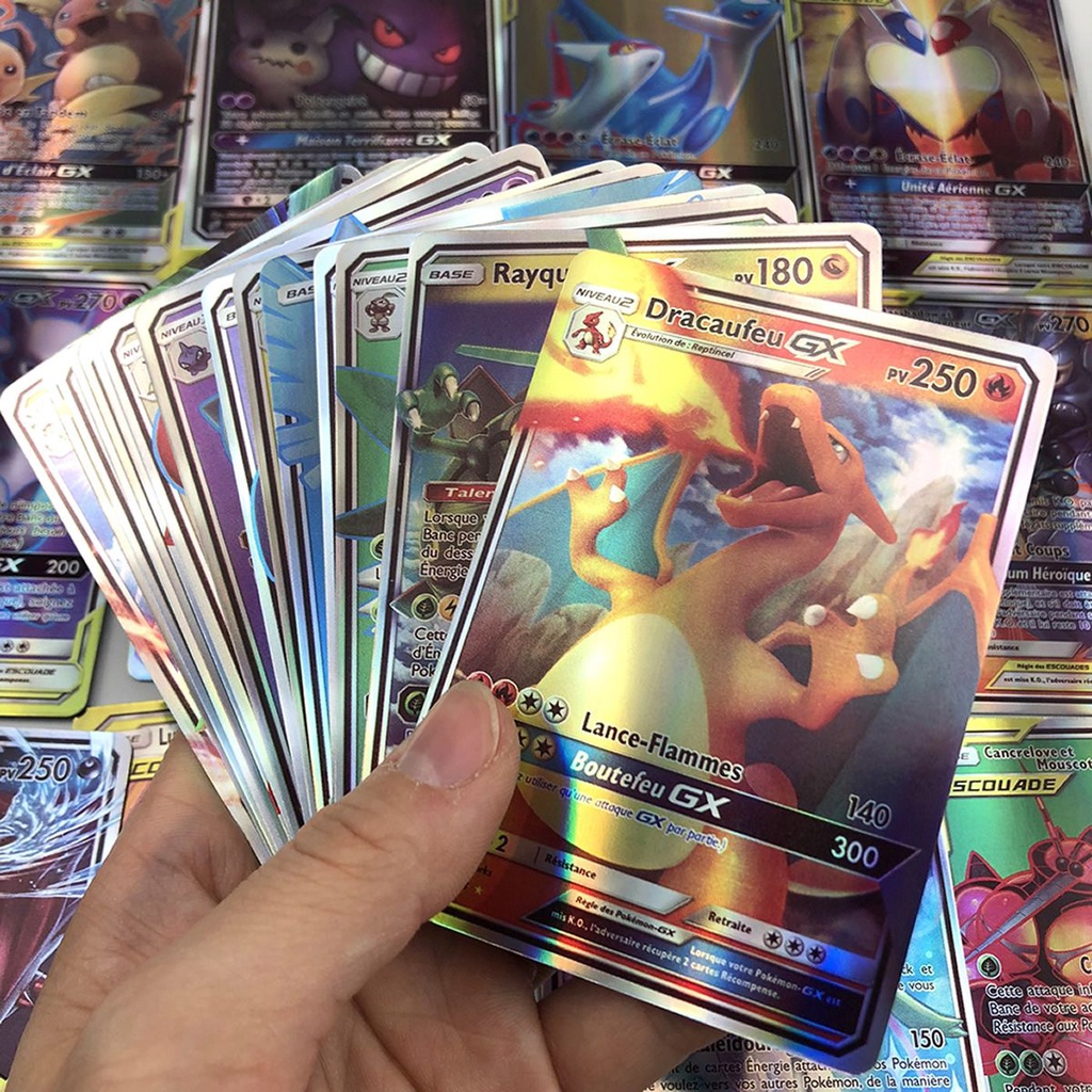 Set thẻ game Pokemon TCG VMAX TAG TEAM MEGA EX GX sáng bóng