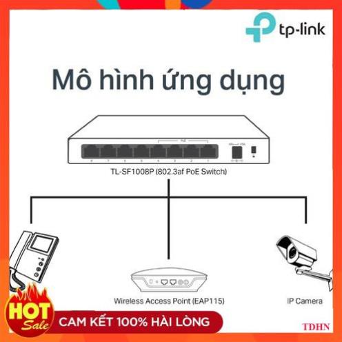 [Hãng] TP-Link Bộ chia tín hiệu POE 8 cổng RJ4510/100 Mbps Mở rộng mạng ổn định - TL-SG1008P