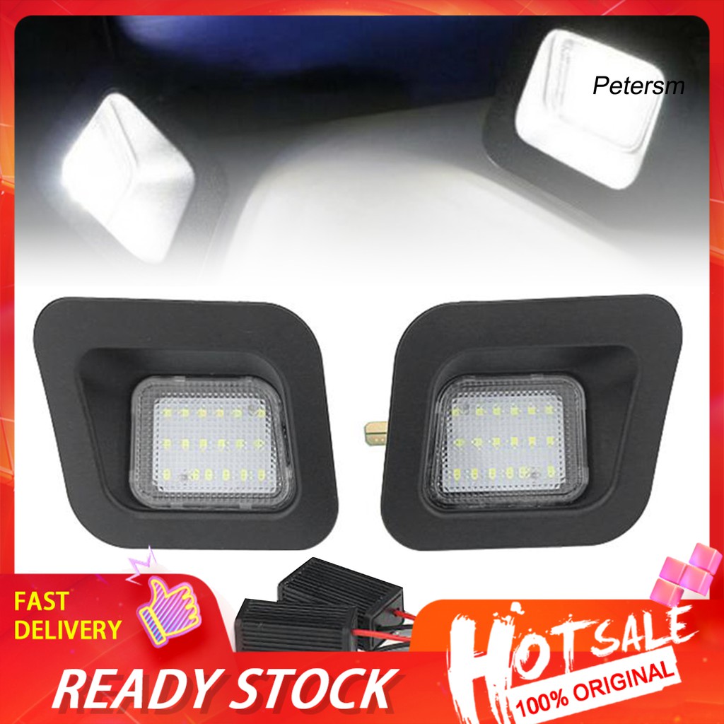 *S8*2Pcs 6500K White LED Car Smoke Lens License Plate Light for Dodge RAM 1500 2500