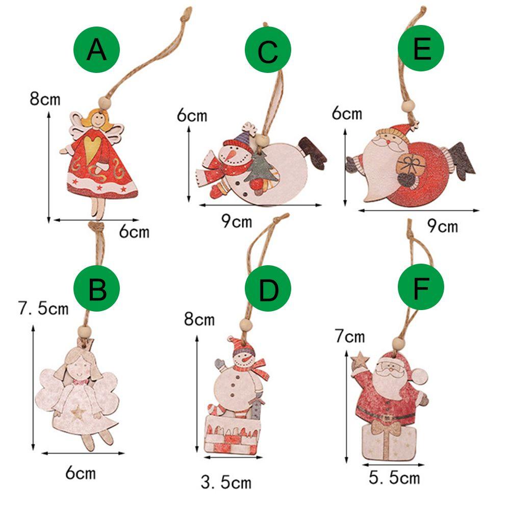 YNATURAL Set 2 Phụ Kiện Treo Trang Trí Cây Thông Noel Bằng Gỗ