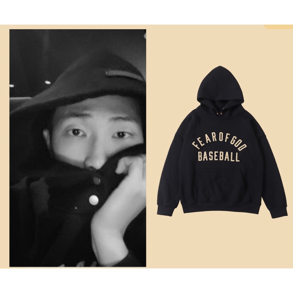 ÁO HOODIE RM BTS FOG BASEBALL