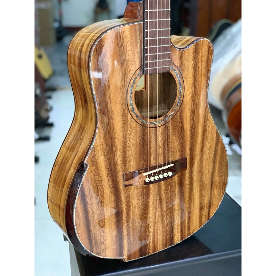 Guitar Acoustic Full gỗ điệp vát hông Việt Nam Gỗ thịt 100%