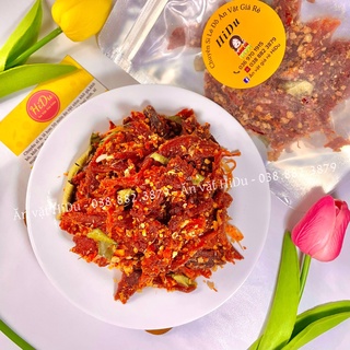 Khô bò lá chanh tỏi ớt hồng ngự loại ngon Ăn vặt HiDu giá rẻ