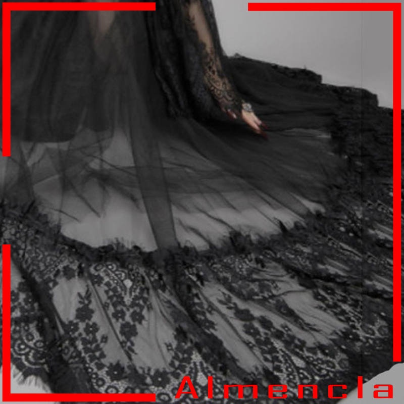 Đầm dài tay ống loe phối ren xuyên thấu gợi cảm cho nữ
