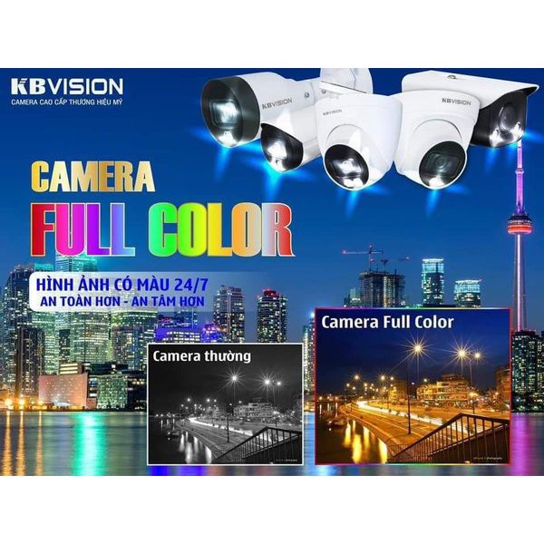 Camera Giám Sát Có Màu Ban Đêm KBVISION KX-CF2101S 2.0 Megapixel