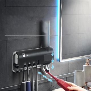 Giá treo bàn chải tia UV khử khuẩn và lấy kem đánh răng tự động Hàn Quốc