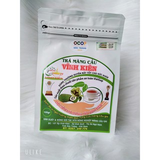 Trà mãng cầu Vĩnh Kiên nguyên chất 100% từ trái mãng cầu xiêm gói 100g - tăng cường sức khỏe toàn diện, ngừa ung thư