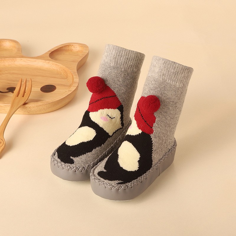 Vớ Da PU Chống Trượt Hình Thỏ Cho Bé Trai &amp; Gái