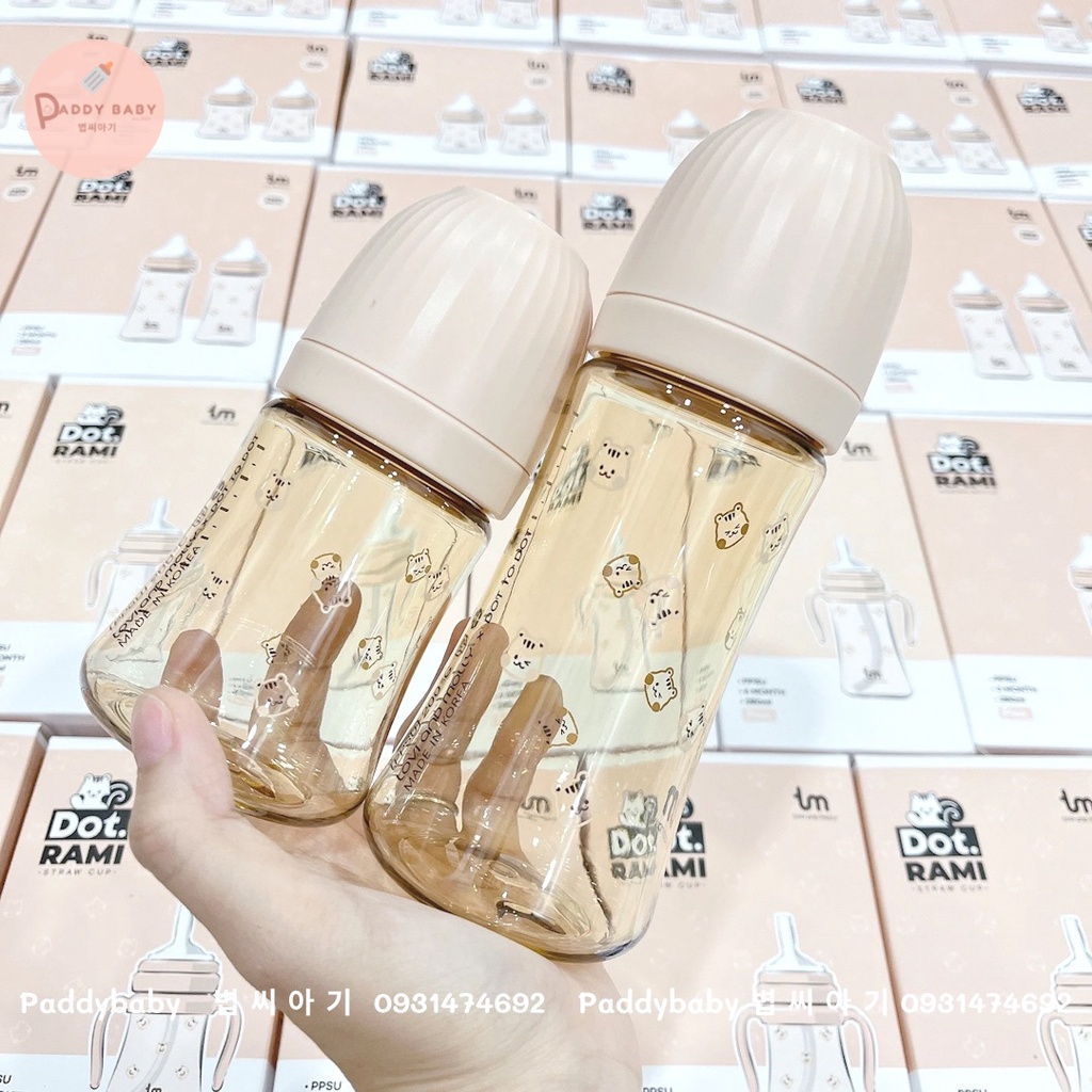 Bình sữa Dottodot x Tovy & Molly Hàn Quốc mẫu hổ cho bé 180ml 280ml - made in Korea