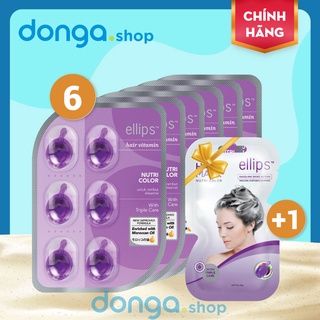 Viên dưỡng tóc Ellips tím - Chăm sóc tóc nhuộm óng mượt và giúp giữ màu tóc, thành phần Vitamin và tinh dầu tự nhiên