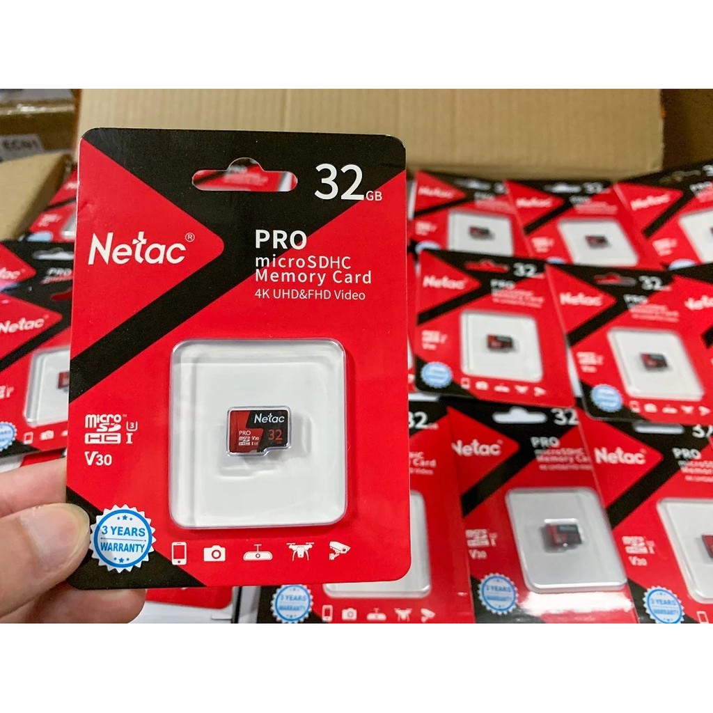 Thẻ nhớ MicroSD 32Gb Netac U3 Class10 Pro | BigBuy360 - bigbuy360.vn