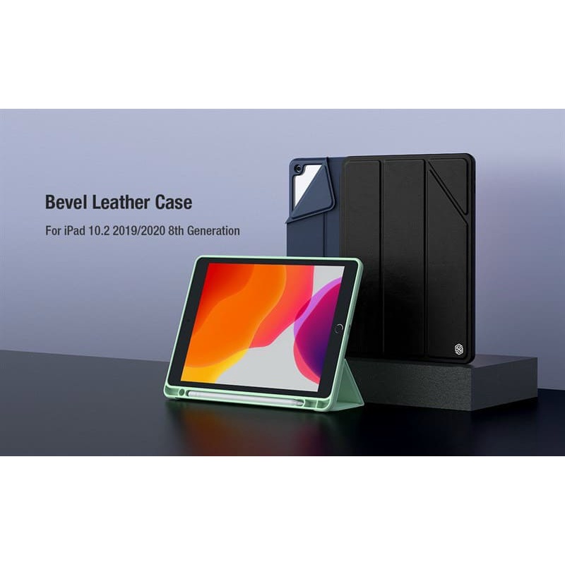 Bao da Nillkin Bevel leather iPad Mini 6 Pro 11 2020, 2021 M1, Air 4, Gen 7, 8, 9 10.2 có nam châm nắp gập bảo vệ camera